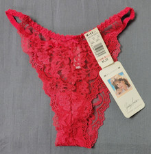 Vintage Jacklyn Smith Lingerie Collection Red Floral High Cut Panties Sz 5