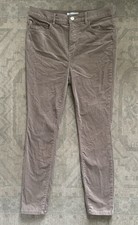Womens Ann Taylor Loft High Waist Skinny Taupe Corduroy Jeans Size 8/29P