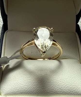 Gemporia - neuer Solitärring 9 kt Gold 2,67 kt Serenit Birnenform Größe N neu mit Etikett - Bild 1 von 4