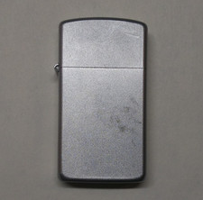 Vintage 2005 ZIPPO Slim Satin Chrome Finish Pocket Lighter Made in USA