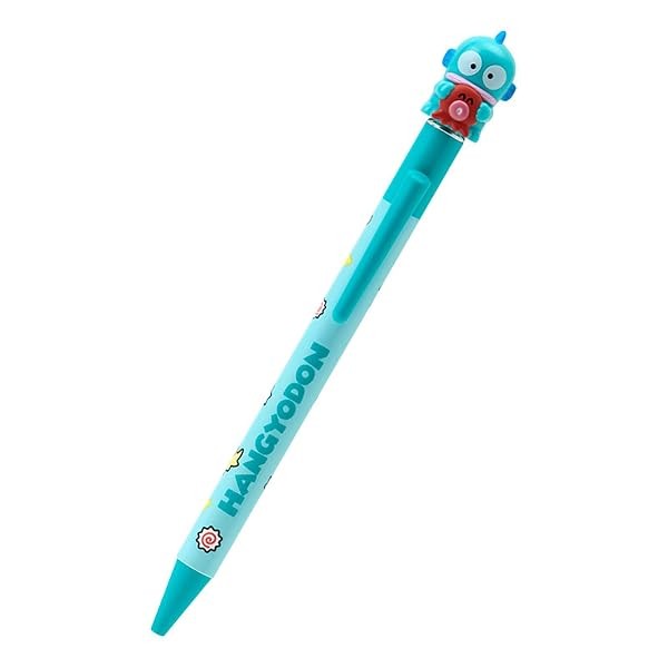 Sanrio Ballpoint Pen with Mascot Hangyodon Ink Black Japan New with Tracking