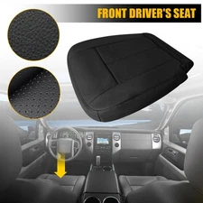 For Ford Expedition 2015-2017 Ebony Driver Bottom Seat Cover Leather Black EXD