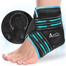 Ankle Ice Pack Wrap Reusable Gel Ice Pack for Foot Ankle Heel Foot Ice Pack Wr