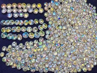 1400pcs 16mm AB Crystal Octagon Beads Asfour Czech Mix Chandelier Prisms Bulk