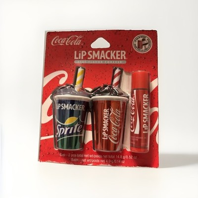 Lip Smacker Coca-Cola & Sprite Lip Balm Set 2 Cups + Stick, 0.52/0.14 oz