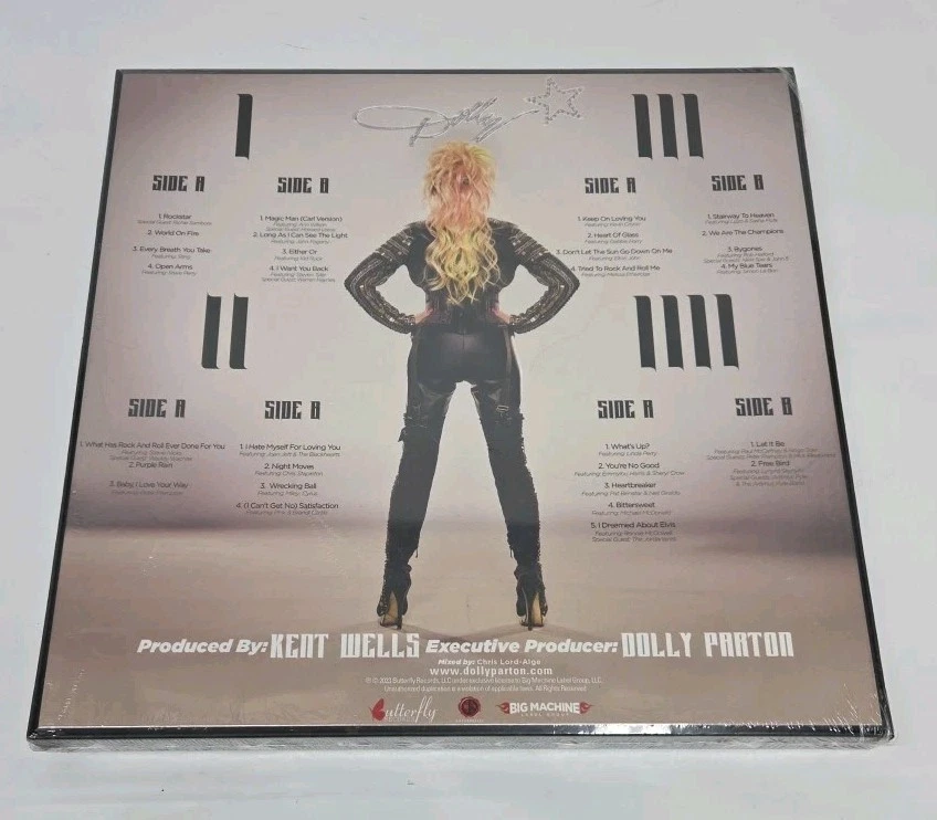 Dolly Parton Rockstar B&N Exclusive 4 LP Limited Edition Blue Vinyl Box Set NEW - Image 2 of 2