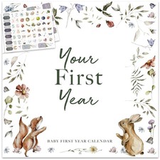 Baby's First Year Memory 1st Year Calendar with 100 Stickers Baby's First...