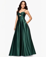 Blondie Nites Juniors' Cutout-Front Lace-up-Back Gown 3510 Size 0
