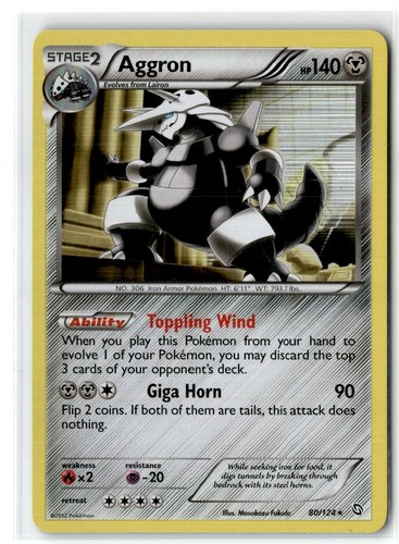 2012 Pokemon Dragons Exalted Aggron Holo Rare #80/124