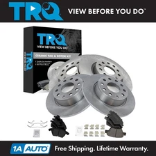 TRQ Front & Rear Brake Pads & Rotor Kit For Audi A3 Eos GTI Jetta