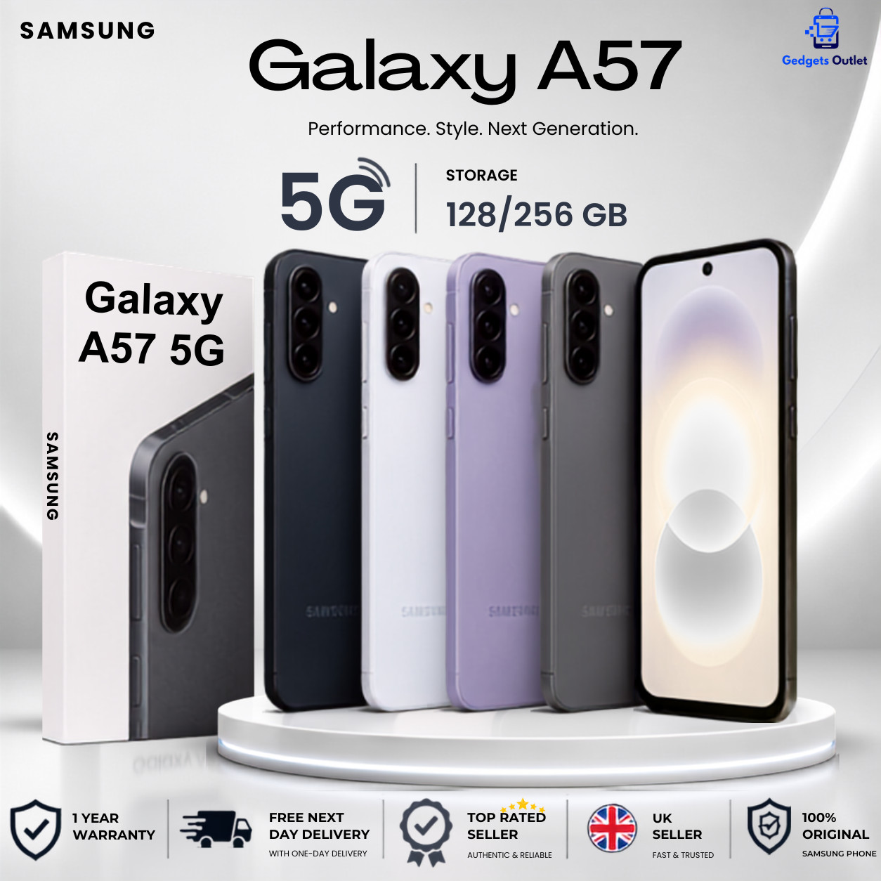 Samsung Galaxy A57 5G 128/256GB 8GB Smartphone Factory Unlocked Brand New Sealed