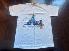 Vintage 80s Walt Disney World Castle Mickey Mouse Shirt Size Large Single Stitch