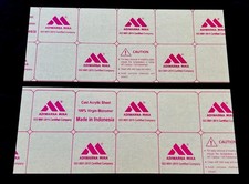 2 Sheets Acrylic Plastic Clear - Approximately 8  x 20  x1/8  Cast MMA