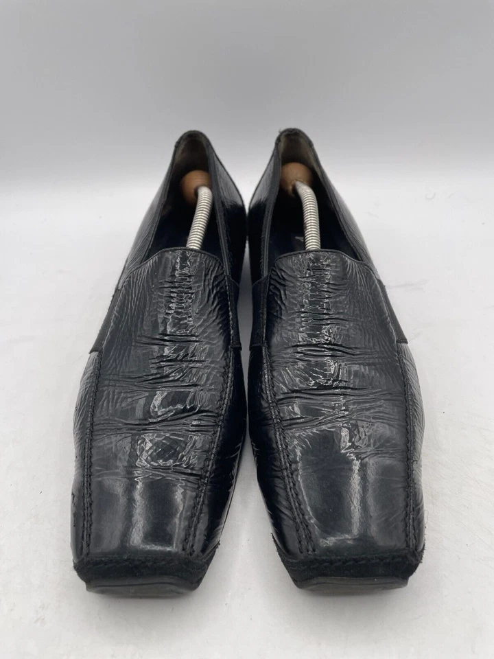 Zapatos Mocasines Paul Green Munchen Moc Para Mujer Talla 6.5 Cuero Negro Puntera Cuadrada Foto 2 de 4