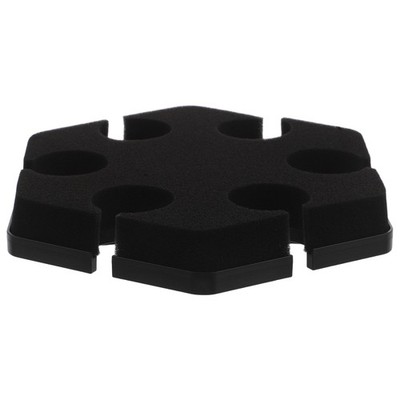Multi-Microphone Stand Tray: Hexagonal Handheld Microphone Storage Tray Stand