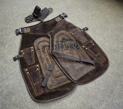 Leder Hufschmied Werkzeug Deluxe Chaps kein Canvas echte 27'' lange geschützte Schürze