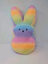 Rainbow Pastel Peeps Plush Easter Bunny Rabbit 17" Stuffed XL Just Born