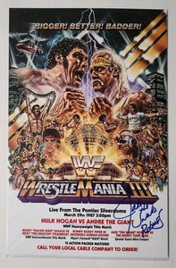 Jake The Snake Roberts Autographed 11 X 17 Wrestlemania Rare