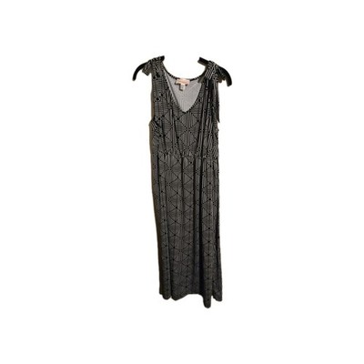 Stan Herman Women's Pullover Silky Jersey Maxi Gown Black Size Large
