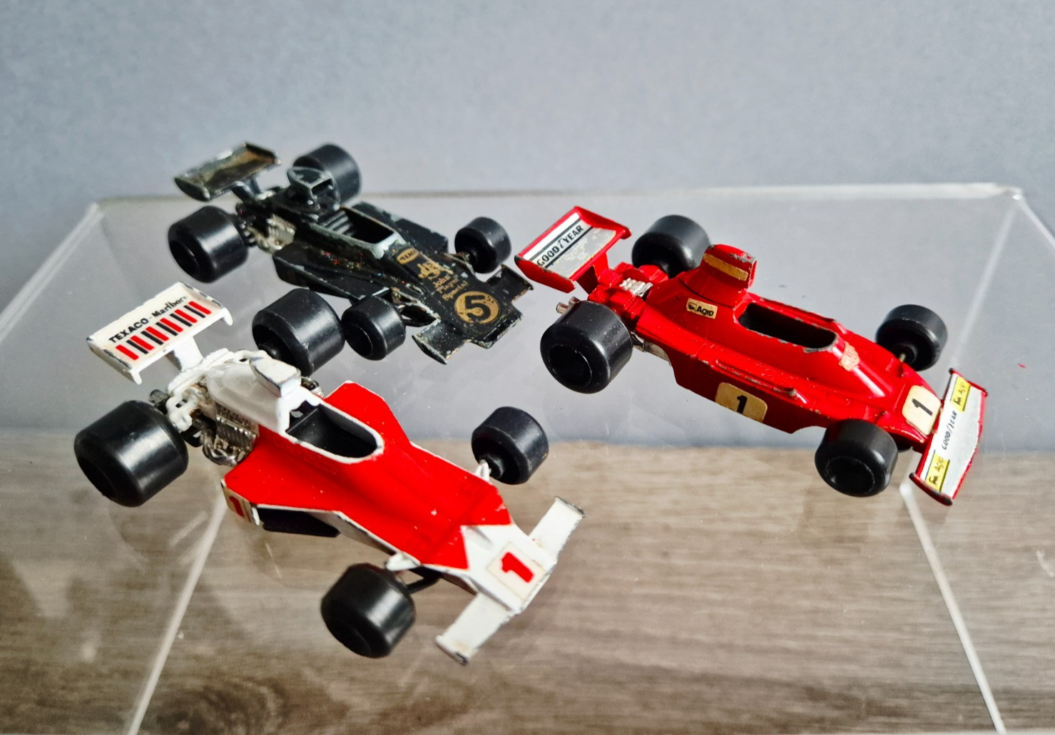Polistil Appx 8cm Long Diecast F1 Lotus JPS, Mclaren M23, Ferrari 312