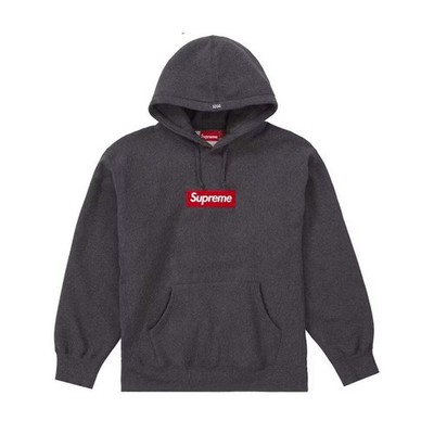 Supreme Box Logo Hooded Sweatshirt (FW21) Charcoal | eBay