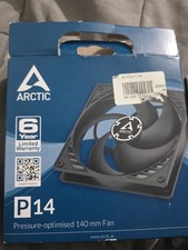 Arctic P14 140mm Black Case Fan with Pressure-Optimized Quiet Motor for PC