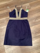 nwt lilly pulitzer Dress Size 8 Navy Trista Shift READ DESCRIPTION