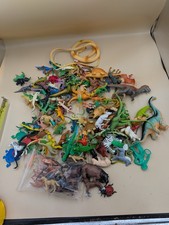 2 Pound Lot Of MIXED MISC Plastic Animals Dinosaurs Snakes Farm Reptiles Zoo