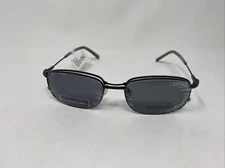 EASYTWIST CT131 BLACK 54-19-140 90 w/ POLARIZED CLIP Half Rimless Eyeglass “Z20