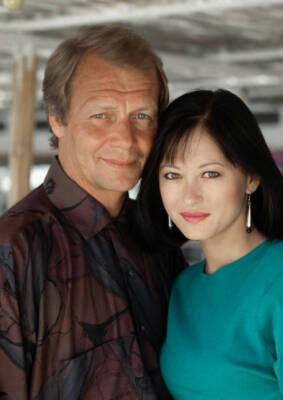 David Soul And His Wife, Actress Julia Nickson Soul In Cannes 1990s Old Photo 1