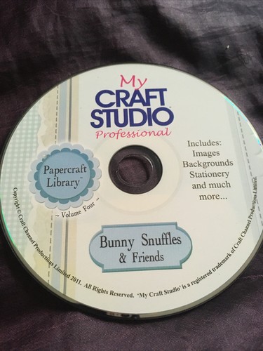 Craft Studio - Papercraft Library - Volume 4 -  Bunny Snuffles  - CD ROM Disc - Photo 1/3