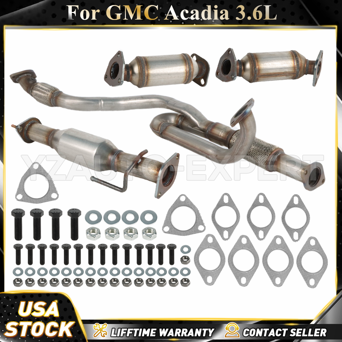 For 20092017 GMC Acadia 3.6L All Three Catalytic Converters Flex Pipe