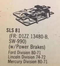 Brake Light Switch GP GUARANTEED PARTS SLS81