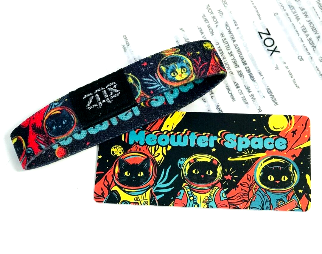 ZOX **MEOWTER SPACE** Silver Single band w/Card Choose Size NIP