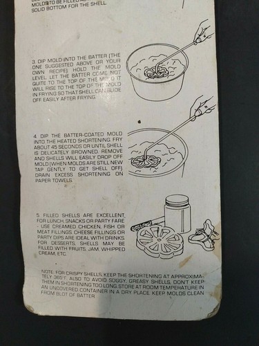 Juego de moldes de roseta de herramientas Cooks vintage 1980 - Imagen 7 de 7