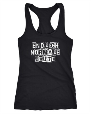 Damen Tanktop Tank Top Endlich normale Leute Party Festival Top Moonworks 