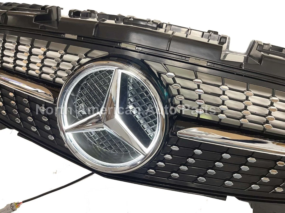 Rejilla SLK R172 Black Diamond 2012-2016 SLK200 SLK300 iluminada estrella LED nueva Foto 4 de 4