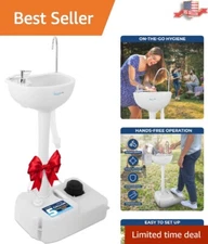 Hand Wash Basin with Wheels - 19L Mobile Camping Sink for Easy Hygiene Access