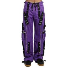 Gothic Bondage Handmade Men Pant Alternative Punk Rock Transformer Purple