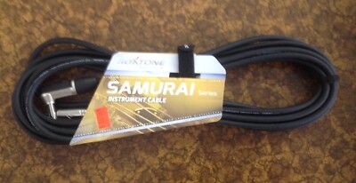 Roxtone Samurai Series Instrument Cable, Black, 20 Ft, Straight/90 NEW/UNOPENED