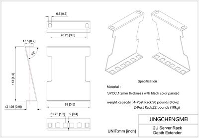 Kramer RK-1 19-Inch Rack Adapter - Nederland