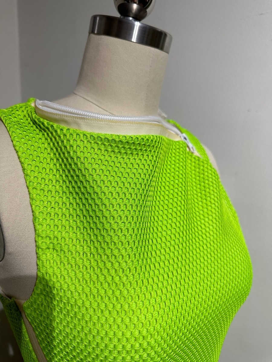 $1570 HUSSEIN CHALAYAN GREEN RUFFLES ZIPPER TOP XS | eBay