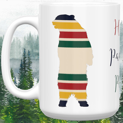 Hudson Bay (inspired) Trapper Stripe 4 point Blanket LARGE 15 oz. Coffee Mug