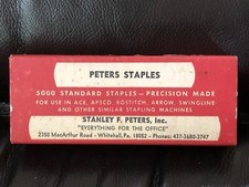 Vintage Precision Made Standard Wire Staples Made In USA Peters Staples