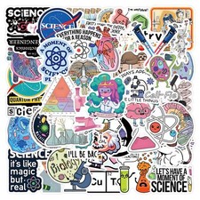 110Pcs Cartoon Biology Science Sticker for Teens Girls Water Bottles Waterproof