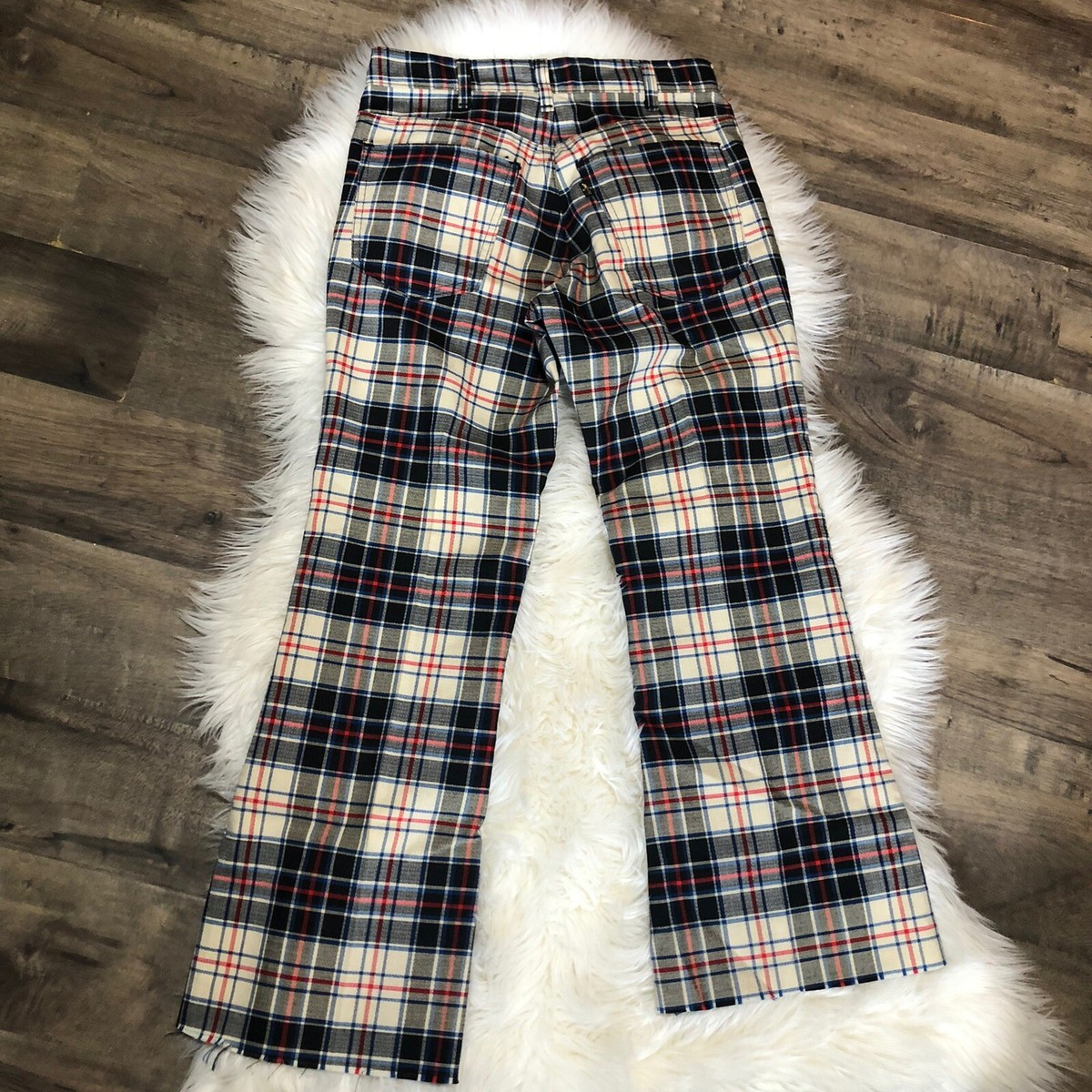 Vtg Levi's Sta-Prest Plaid Wide Leg Pants 1970s Big E Levi's Vtg Levi's Sta-Prest Plaid Wide Leg Pants 1970s Big E Levi's