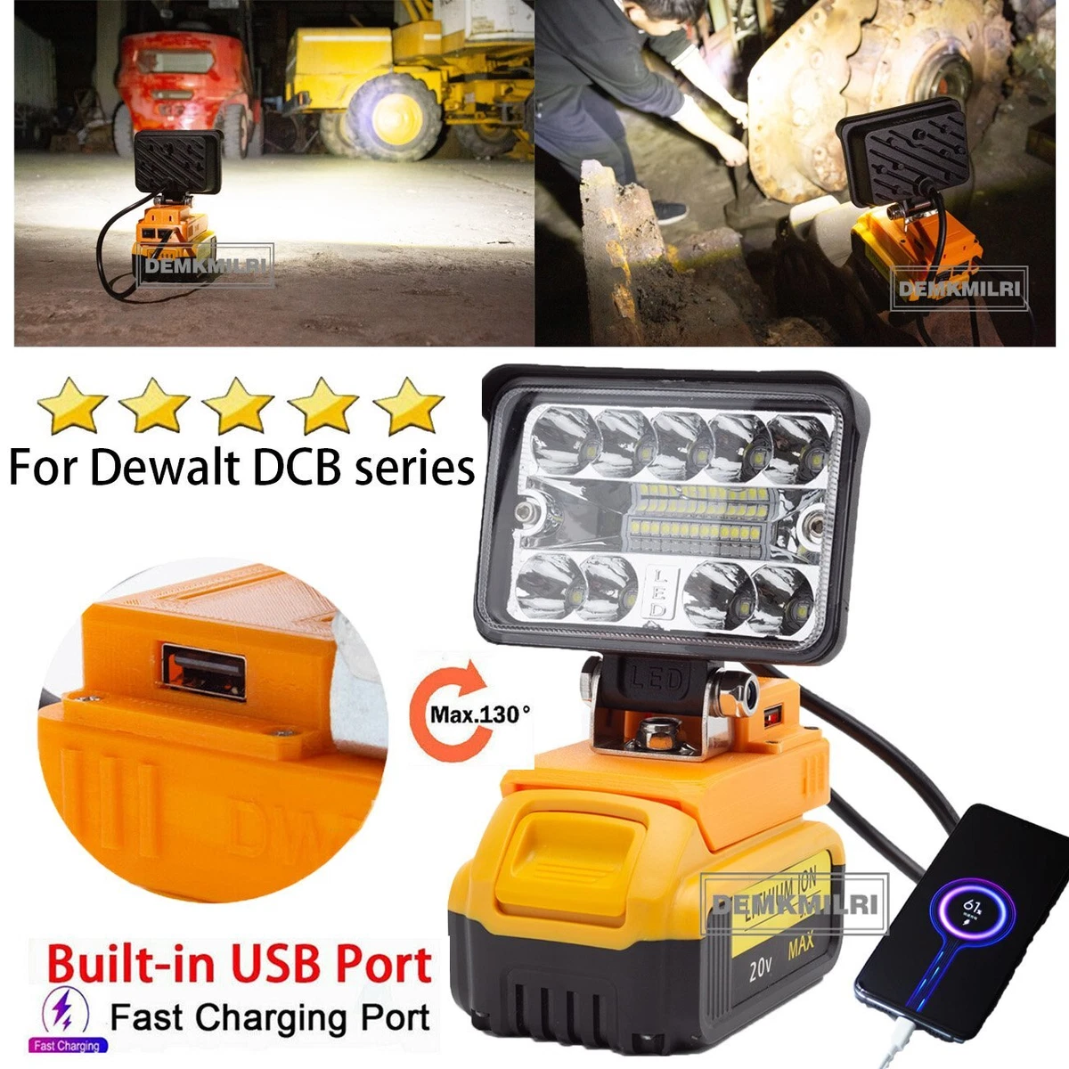 Dewalt battery 2024 powered light