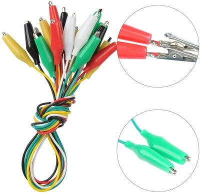 Alligator Clips Test Leads Crocodile Electrical Clamps Arduino Raspberry PI, UK.