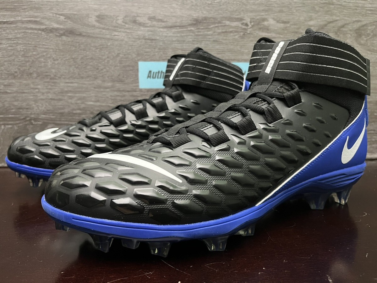 Nike Force Savage Pro 2 Mid Football Cleats Black Blue Men display picture 3