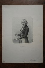 GUADET (1755-1794) . PORTRAIT ENGRAVING 19th century REVOLUTIONARY DECAPITE BORDEAUX